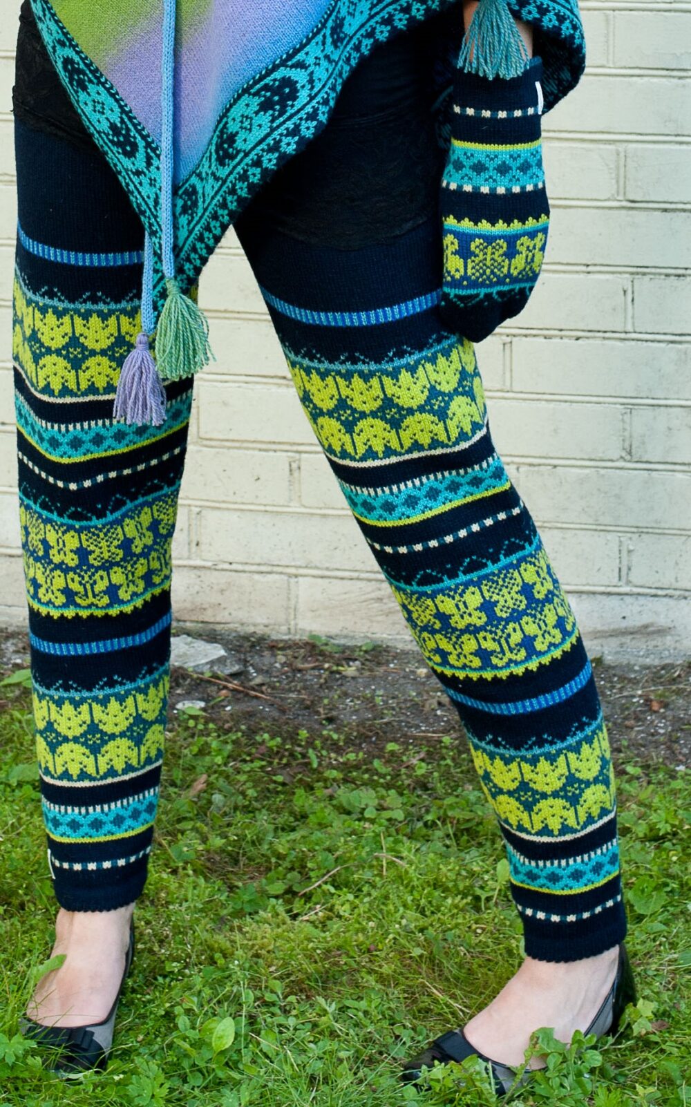 b-02-ff-wool-leggings-butterflies-front Wool leggings with butterflies - Image 1
