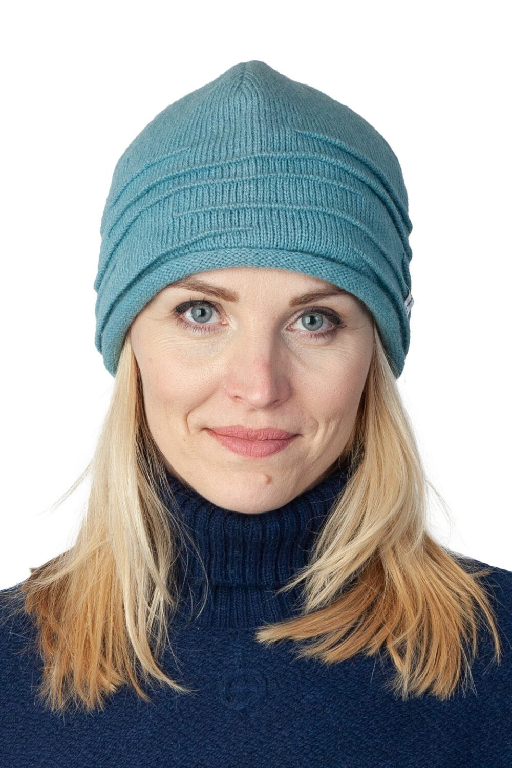 m-65-ss3-solid-colour-wool-hat-cord-pleats-front Solid-colour wool hat with cord pleats - Image 1