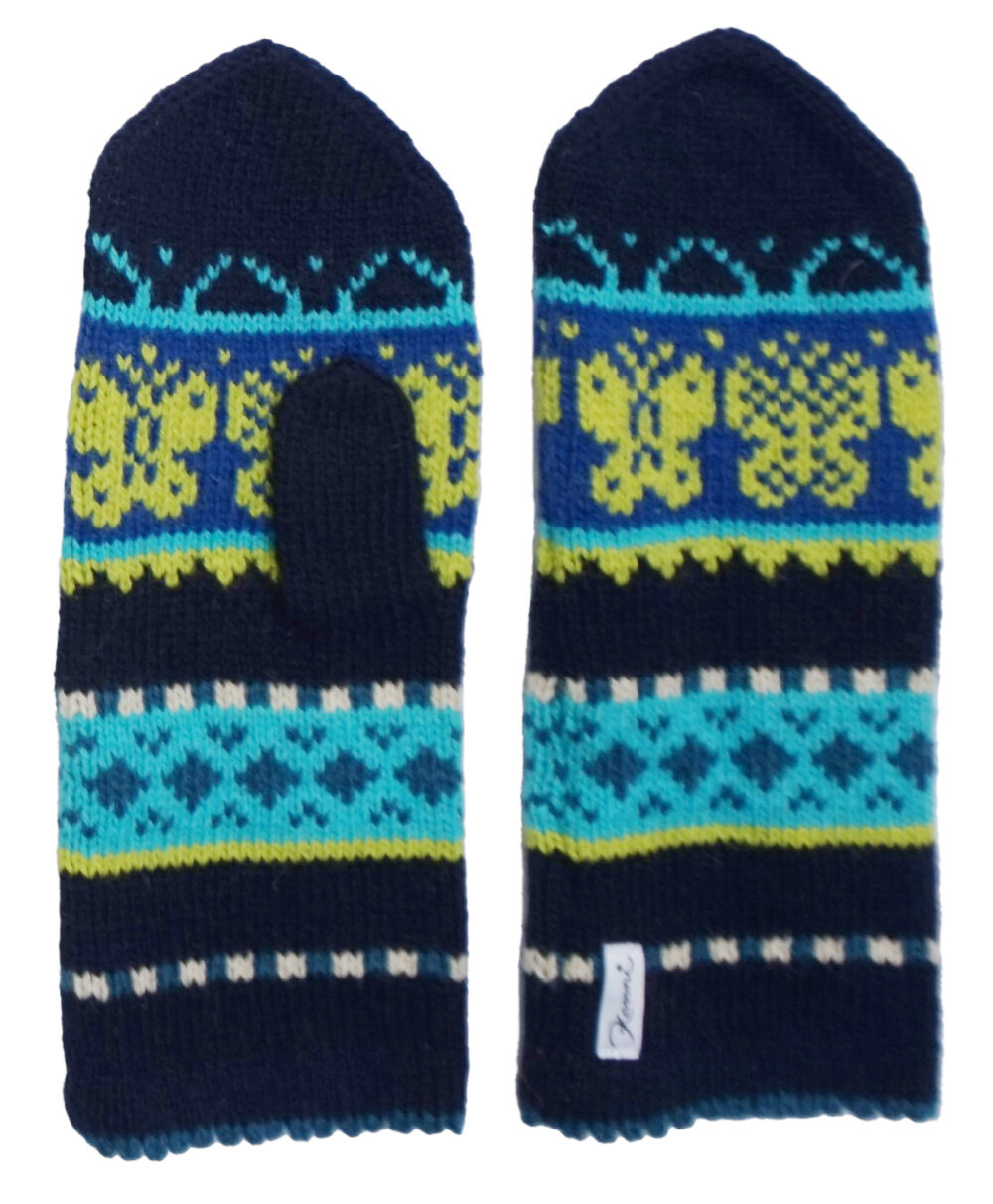 r-58-ff-wool-mittens-butterflies-front Wool mittens with butterflies - Image 1