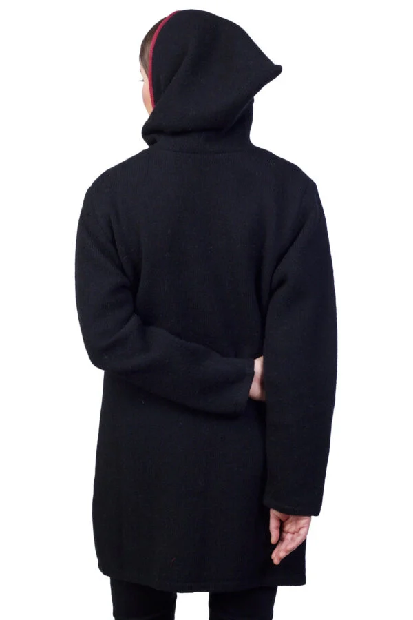Wolljacke mit Kapuze und Futter