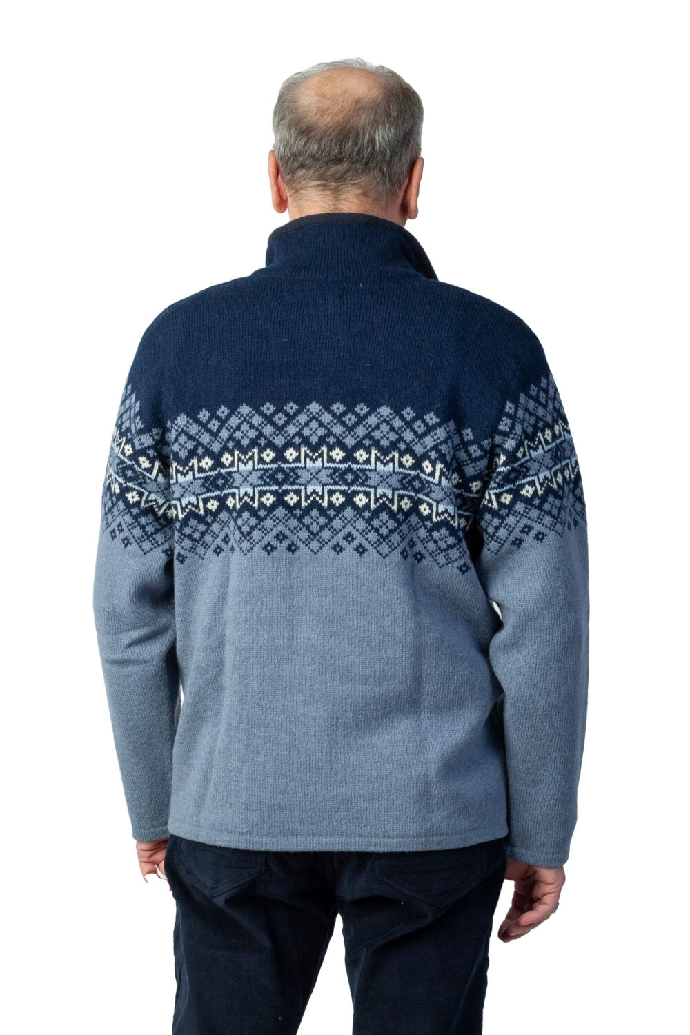 Wool pullover with half zipper - Image 3