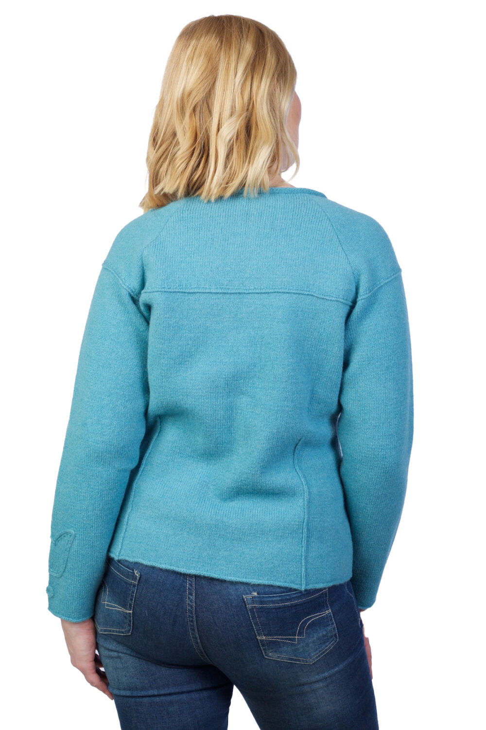 Short wool cardigan with embroidery - Image 2