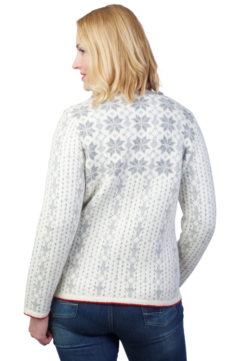 Short wool cardigan with buttons - Image 2