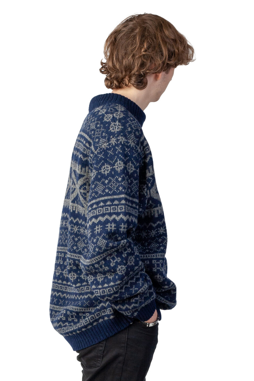 Wool turtleneck pullover with magical power symbols - Image 4