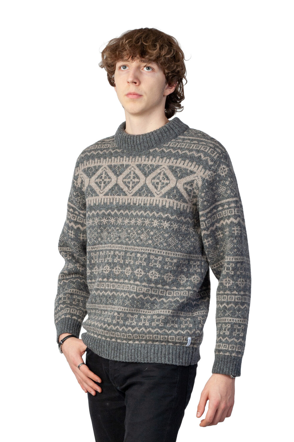 Wool turtleneck pullover with magical power symbols - Image 2