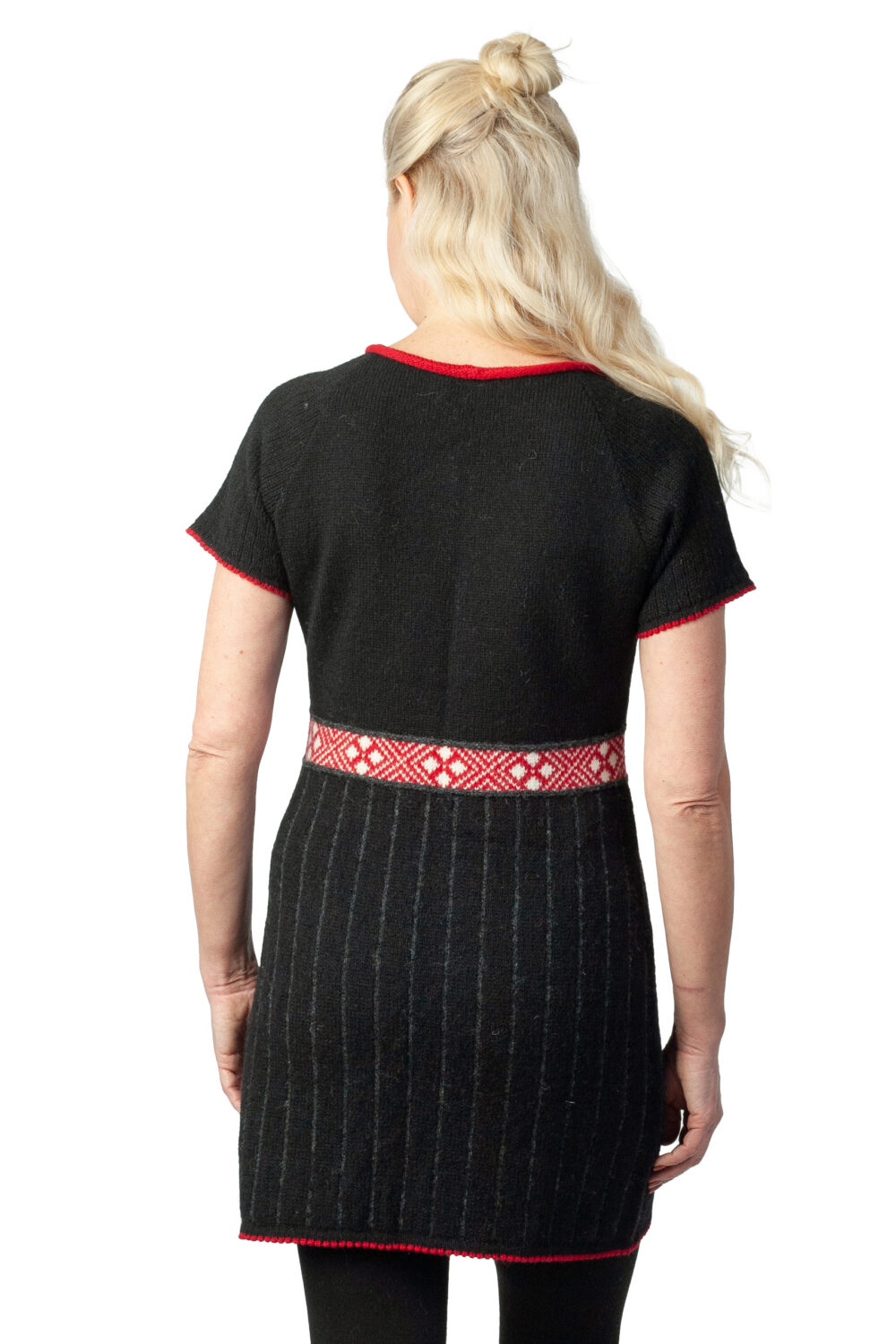 Wool dress with traditional belt pattern - Image 3