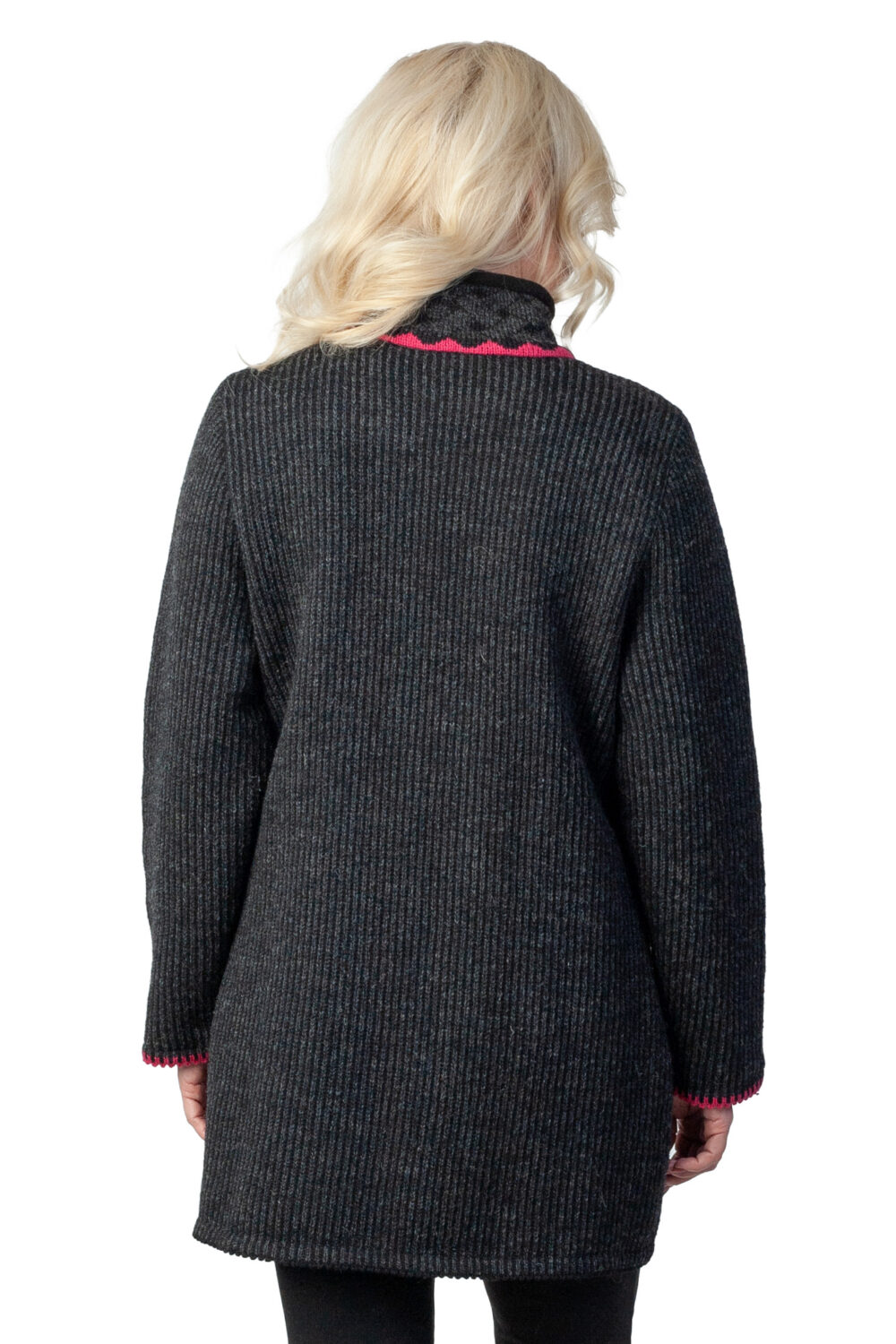 Wool jacket with a stand-up collar and lining - Image 2