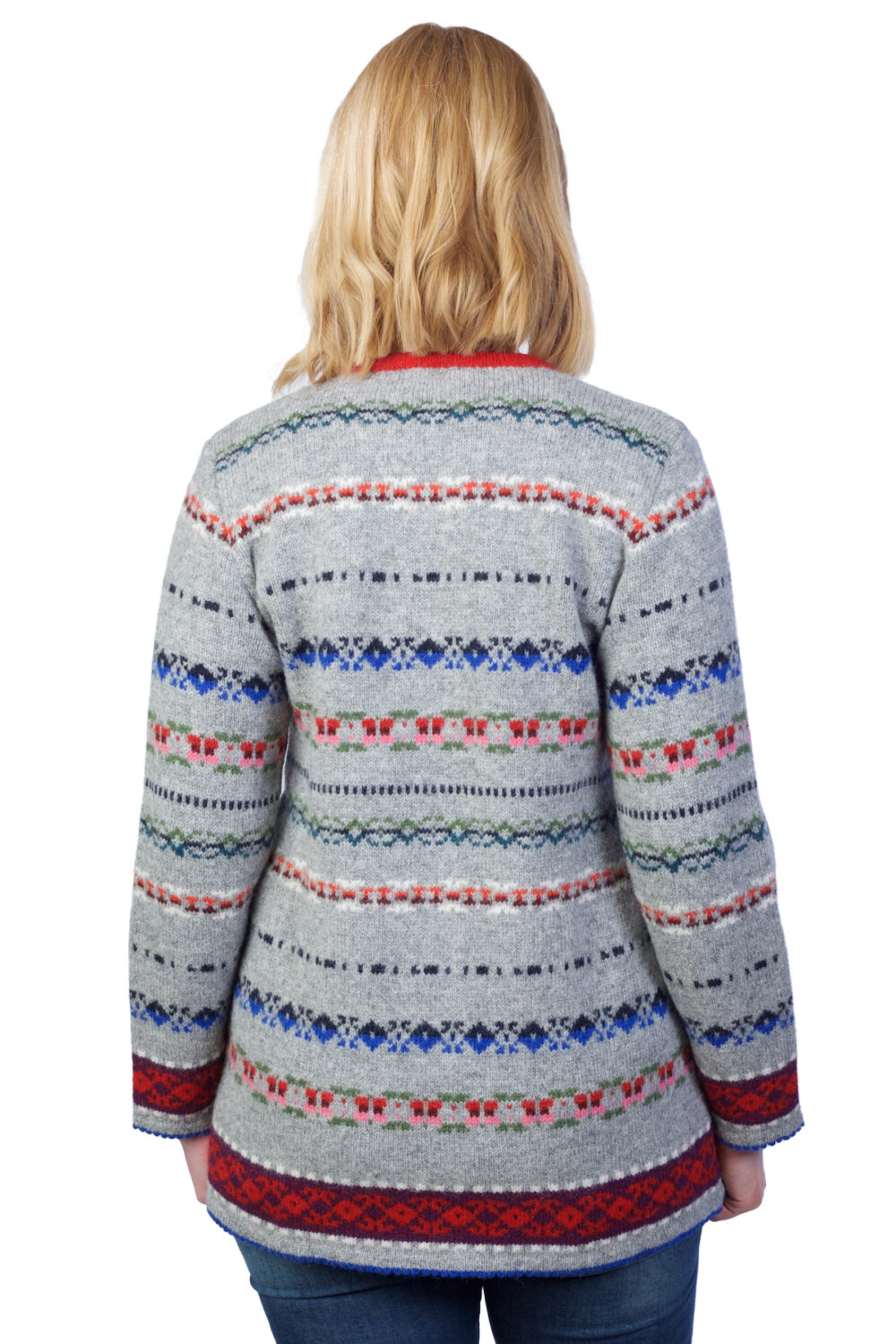 Wool cardigan with Muhu pattern - Image 2
