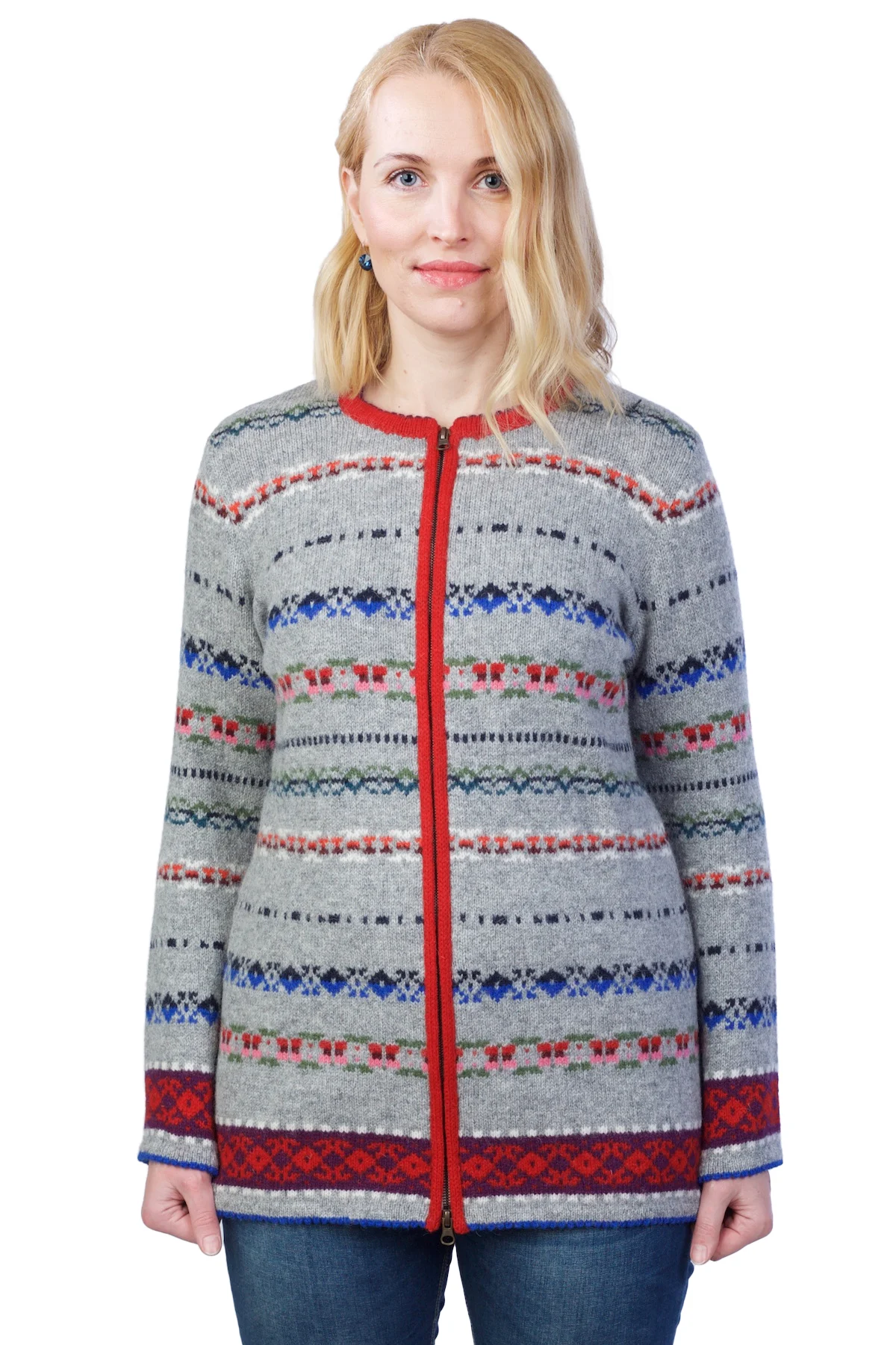 v-11-hh3-wool-cardigan-muhu-pattern-front Uldcardigan med Muhu-mønster