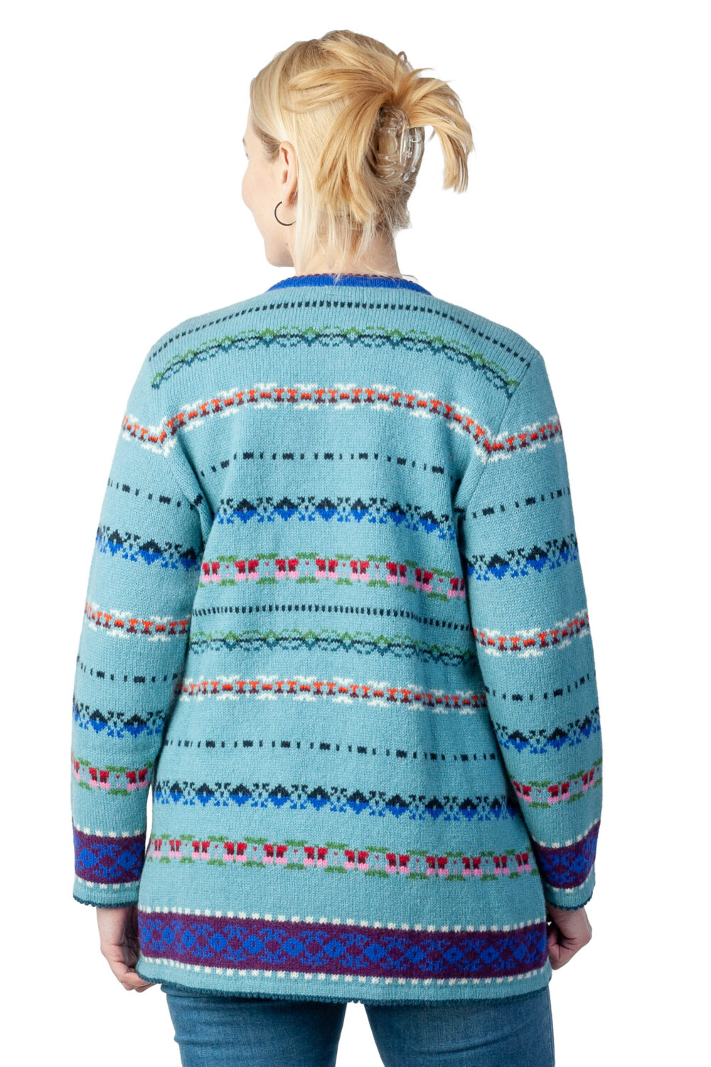Wool cardigan with Muhu pattern - Image 2