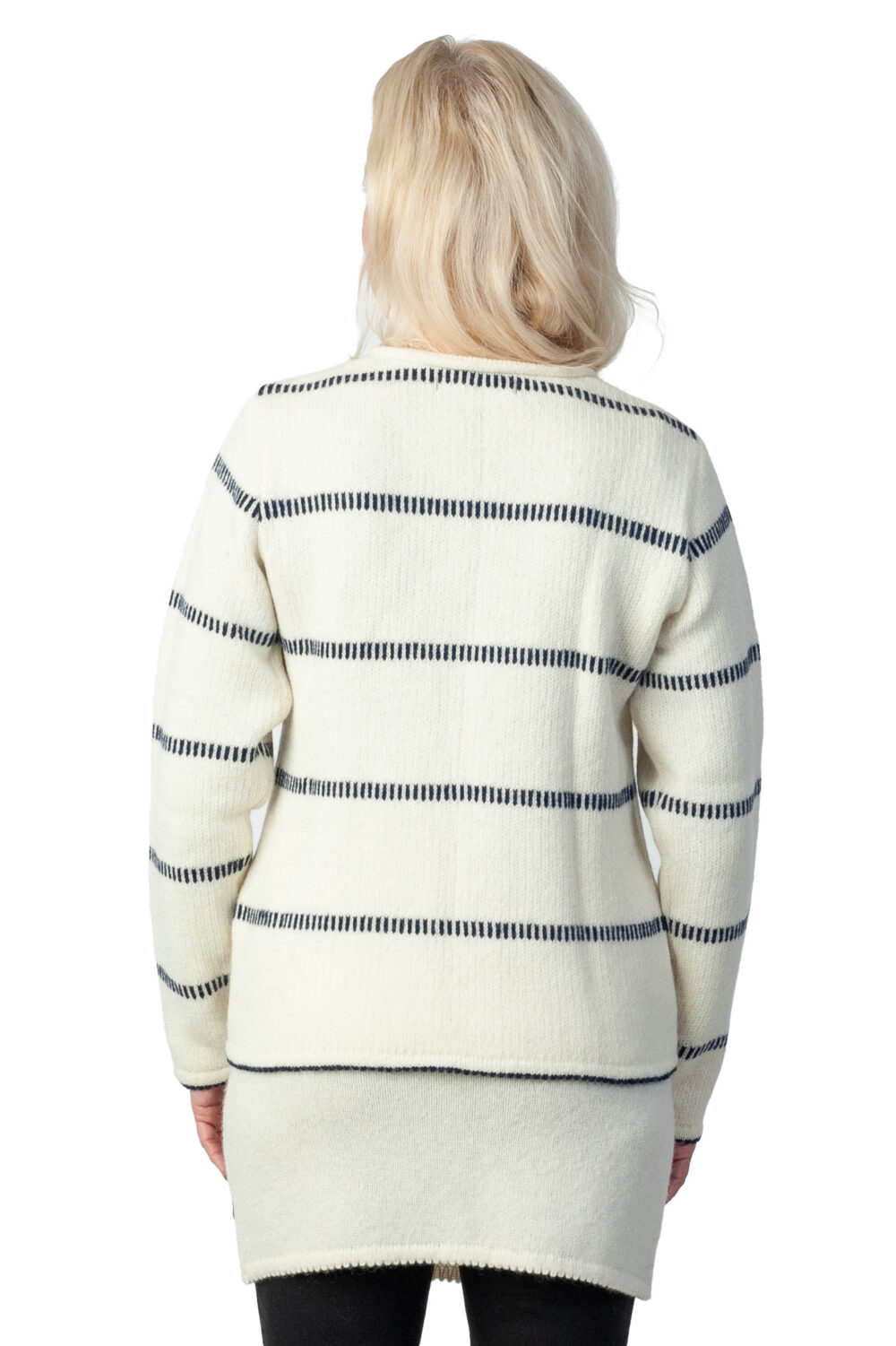 Short wool cardigan with stripes - Image 3