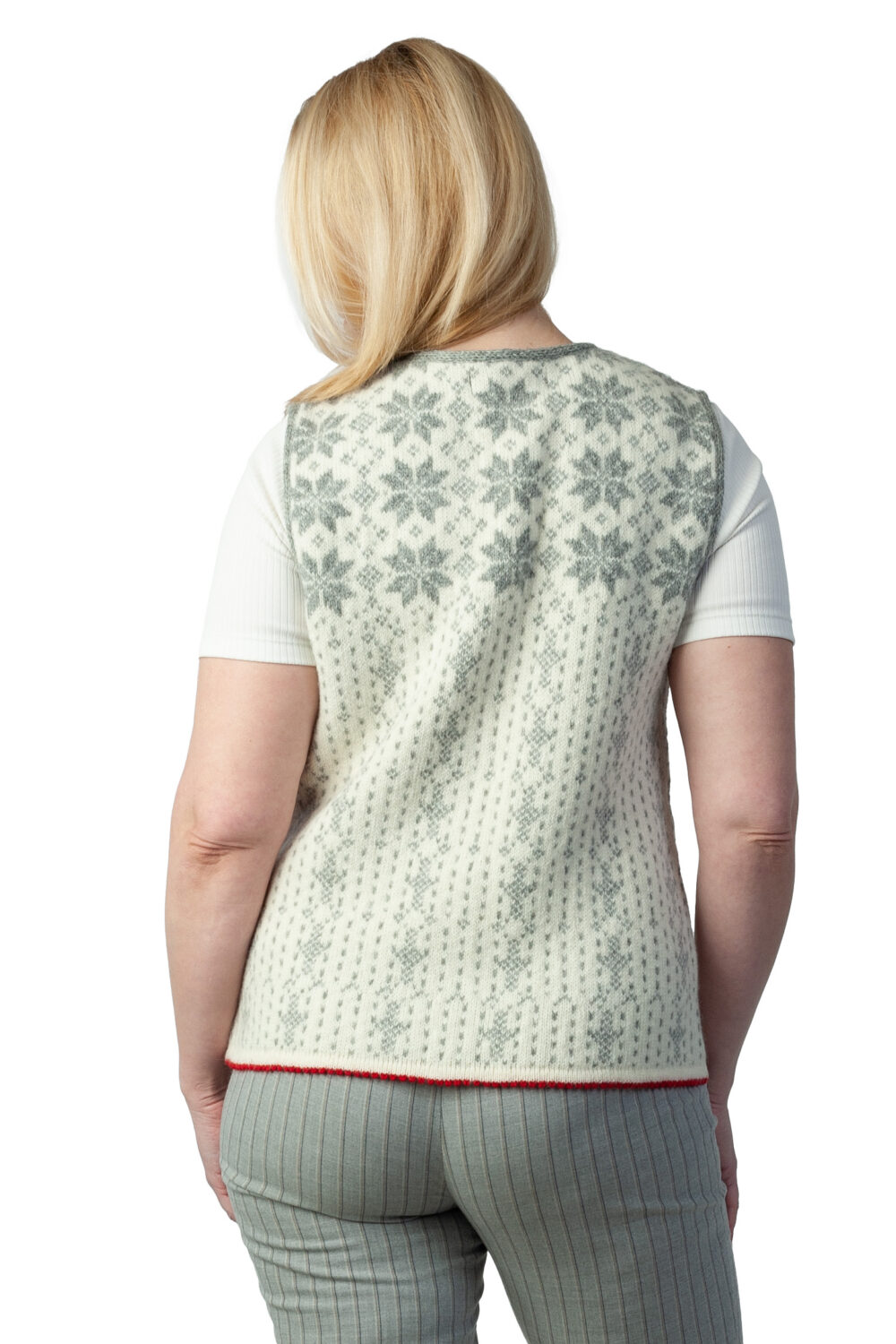 Wool vest with stars and zipper - Image 3