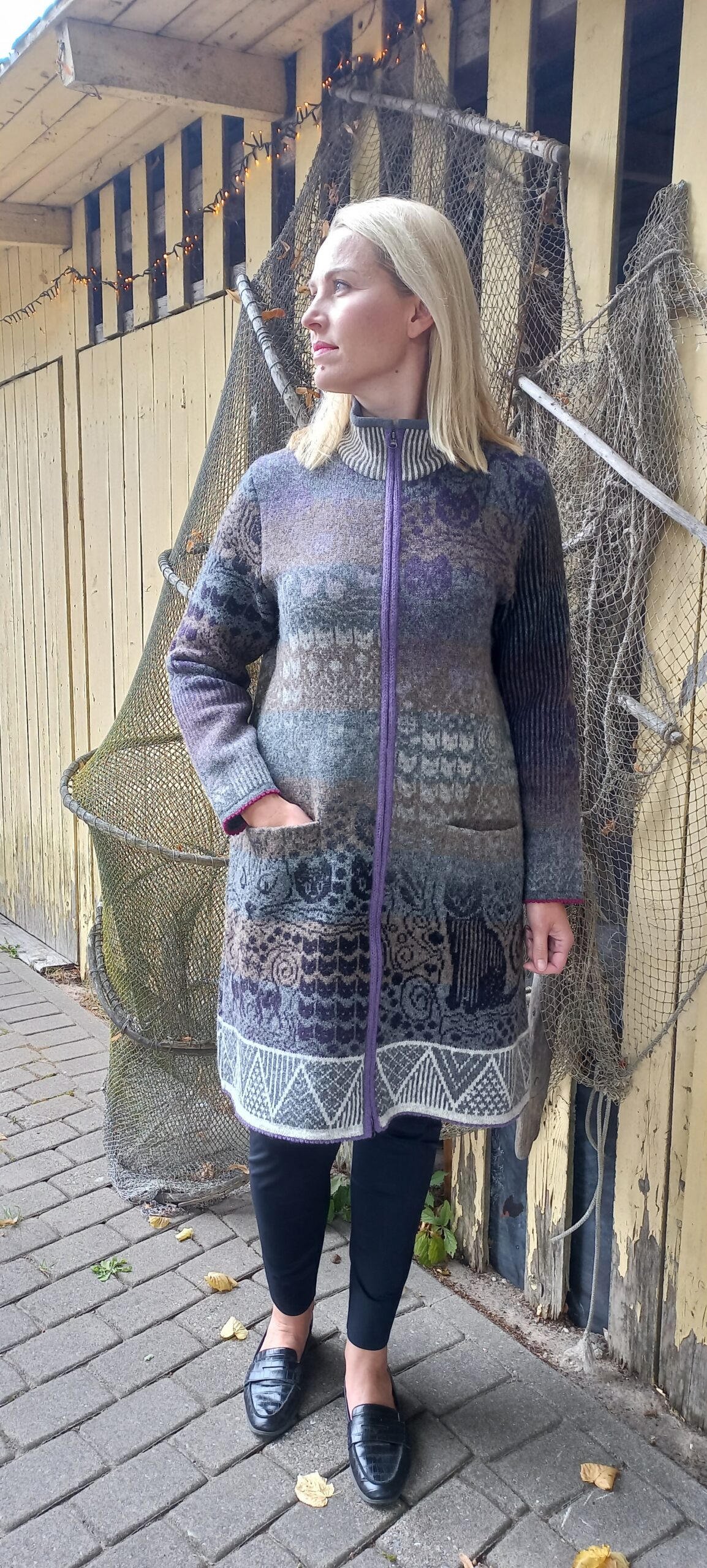 cardigan with cats Long cardigan Cats - Image 1