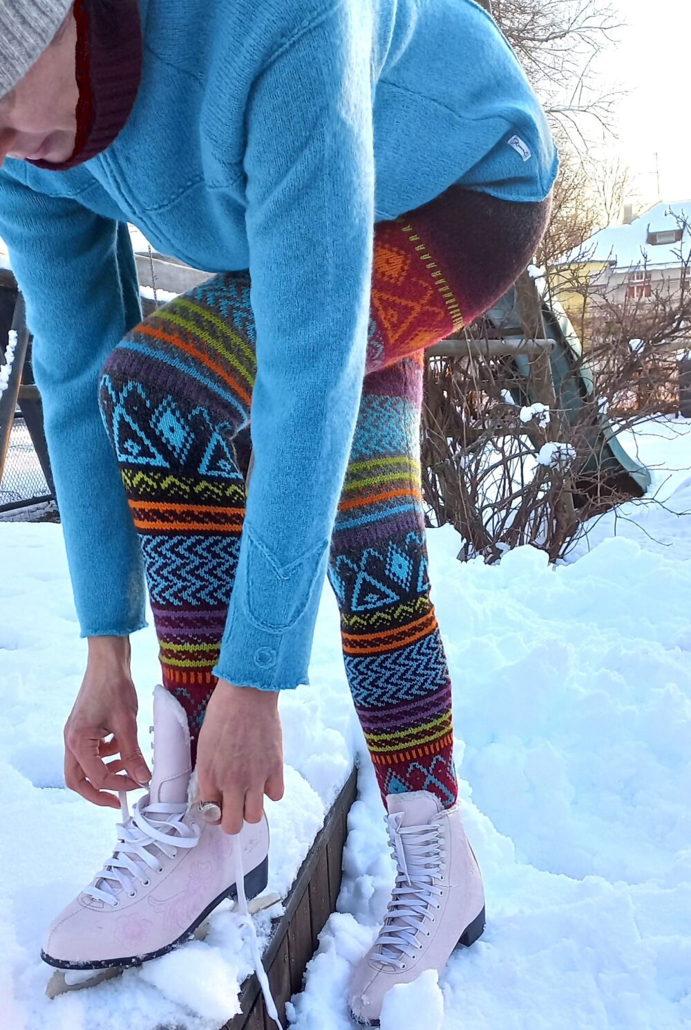 Wool leggings with power symbols - Image 2