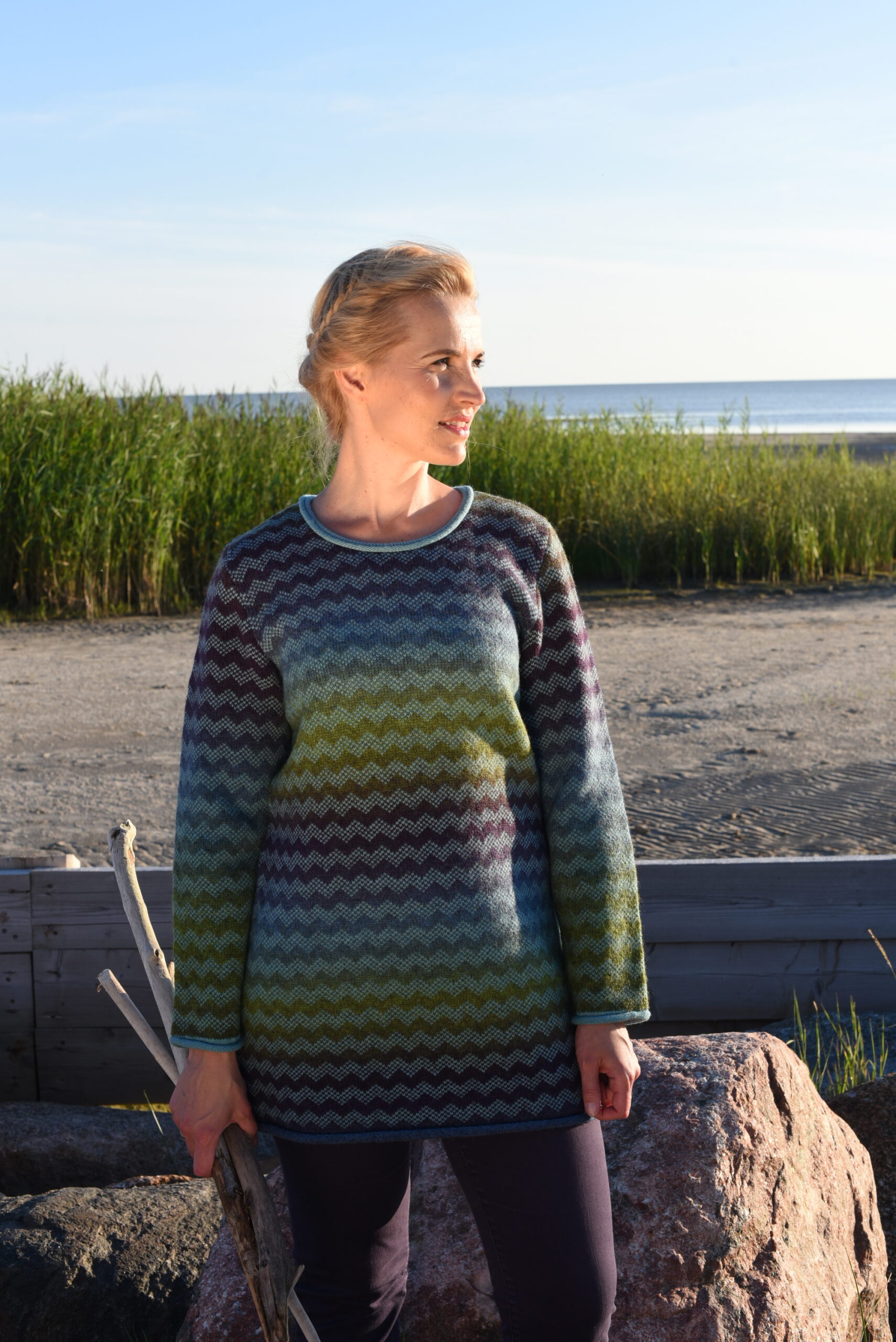 pullover Pullover with zigzag pattern - Image 1
