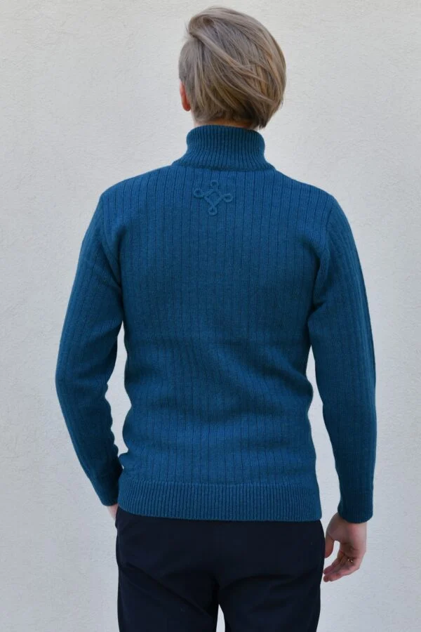 Mens simple zip-up cardigan – image 2