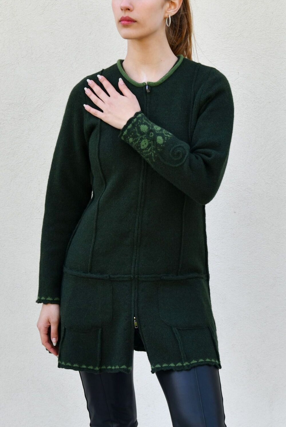 Cardigan-dress with pockets - Image 2