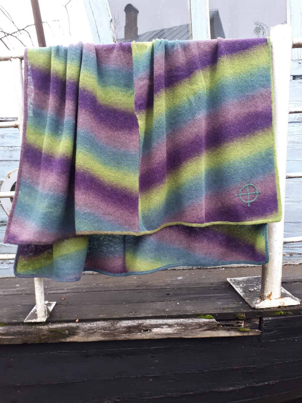 a-12-xea-large-wool-blanket-protective-symbol-front-3.jpg Large wool blanket with a protective symbol - Image 1