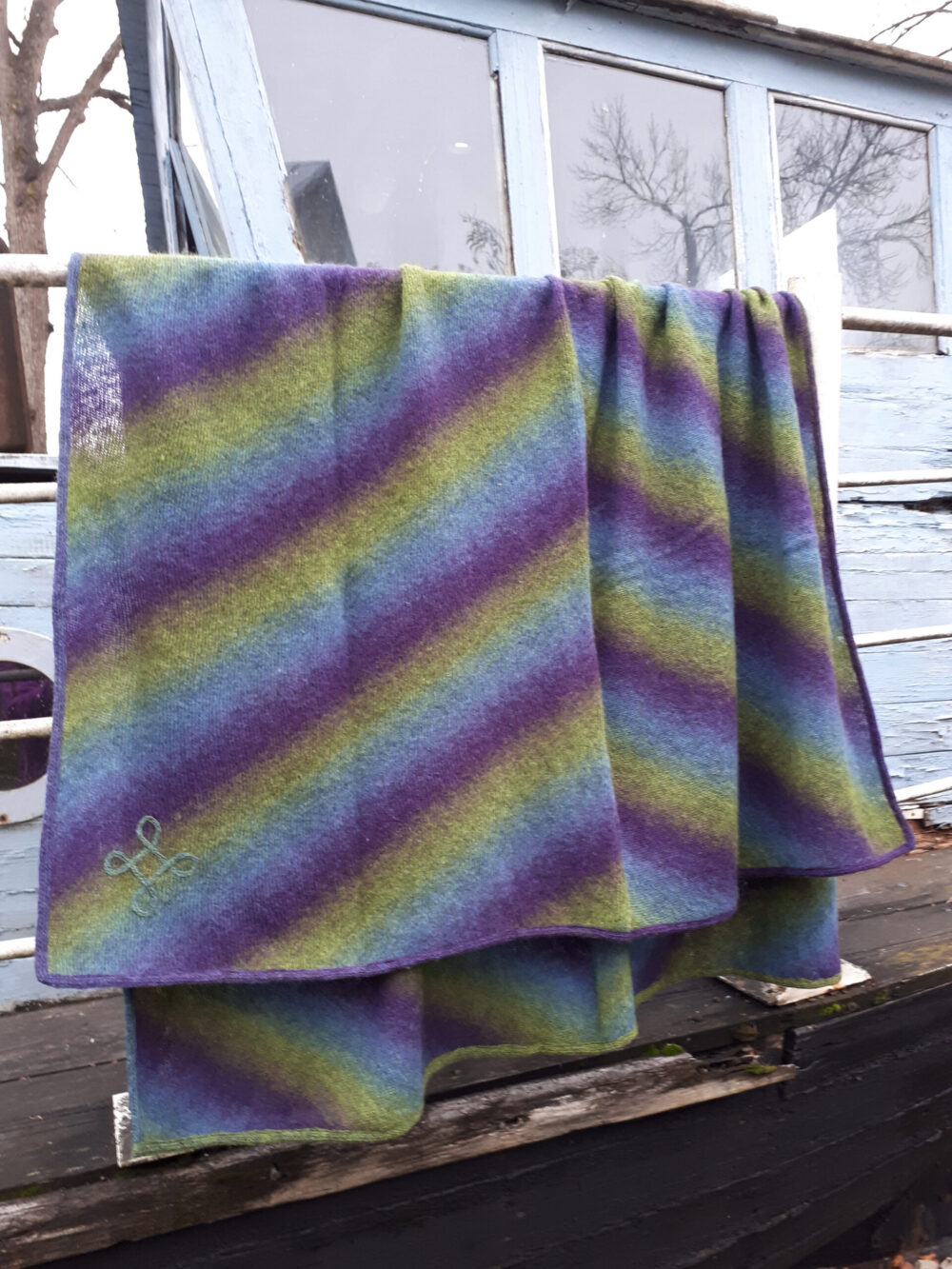 a-12-xefl-large-wool-blanket-protective-symbol-front-3.jpg Large wool blanket with a protective symbol - Image 1