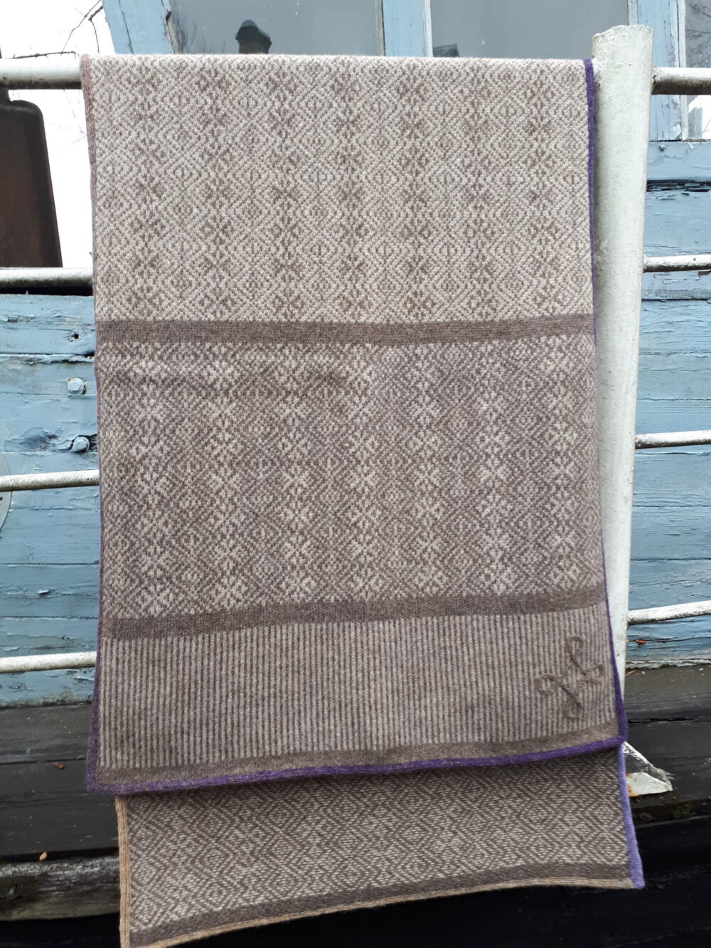 a-15-nn-wool-blanket-loop-square-protective-symbol-front-3.jpg Wool blanket with a loop square protective symbol - Image 1