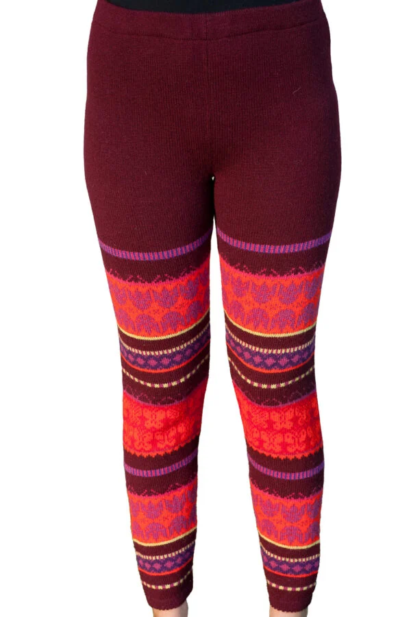 Leggings aus Wolle mit Schmetterlingen