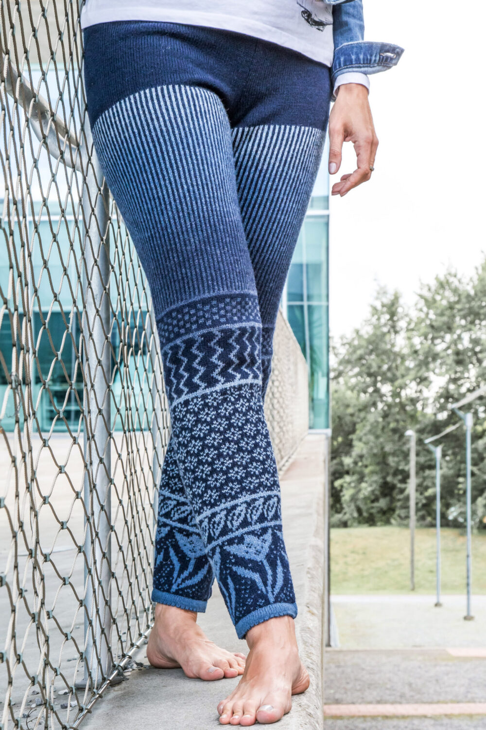 Wool leggings with weather pattern - Image 2