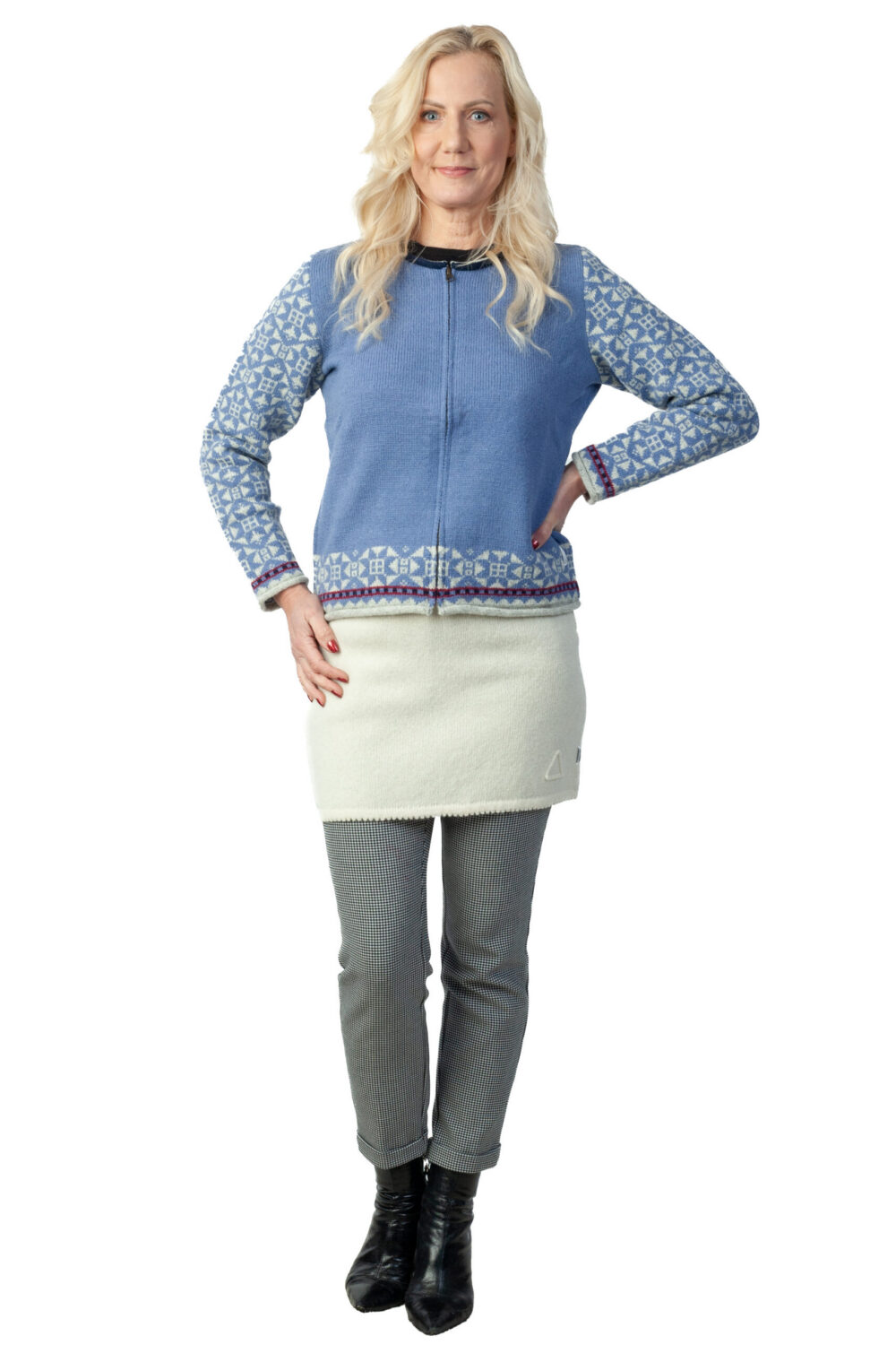 Wool mini skirt with a protective symbol - Image 2
