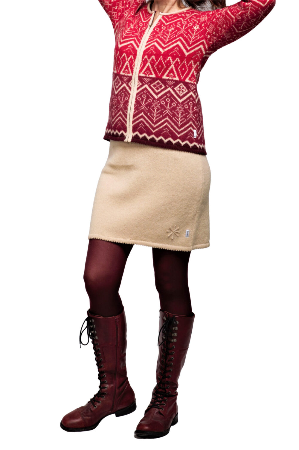 Wool short skirt with a protective symbol - Image 3