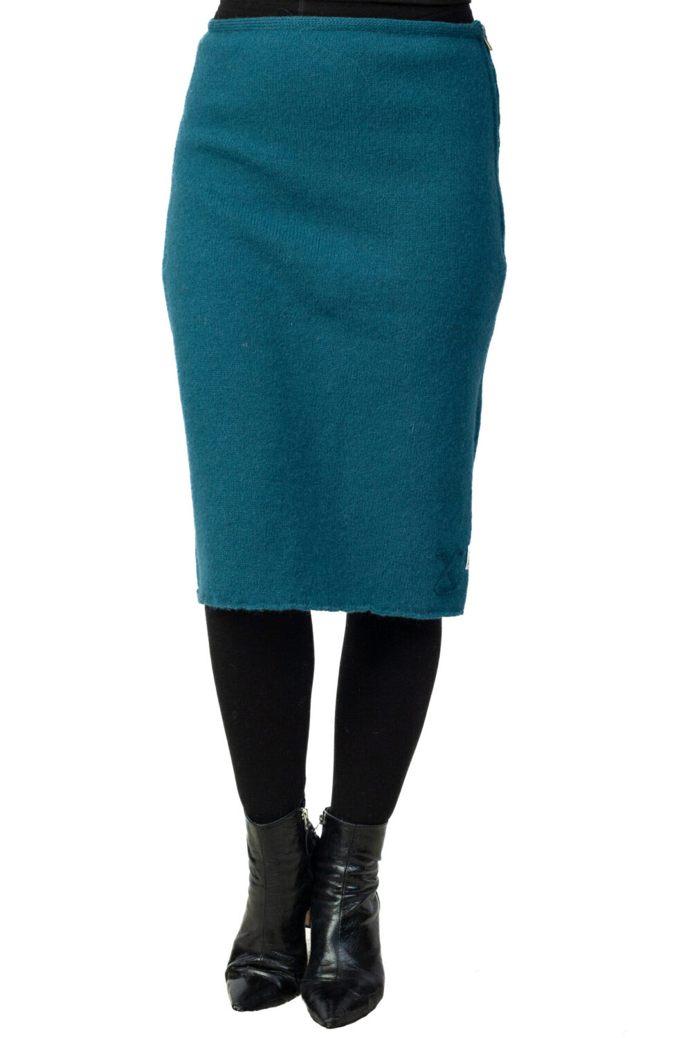 b-52-zz1-wool-midi-skirt-protective-symbol-slit-front-3.jpg Wool midi skirt with a protective symbol and a slit - Image 1