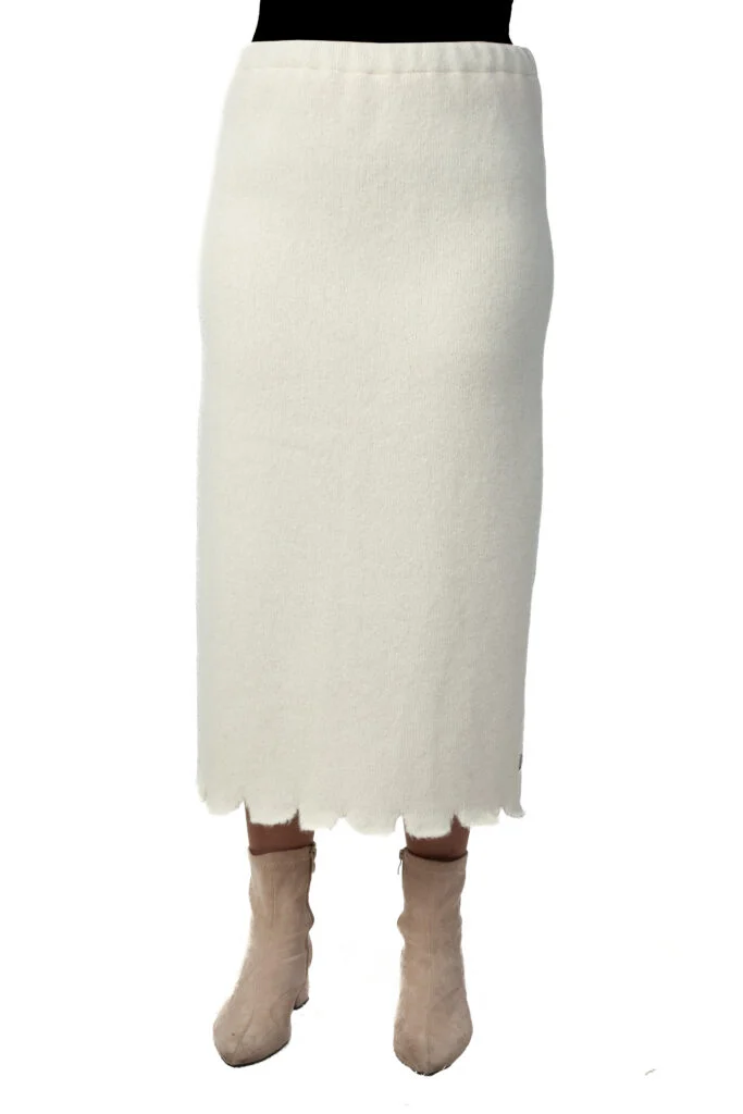 Long Straight Wool Skirt with Protective Symbol – image 2