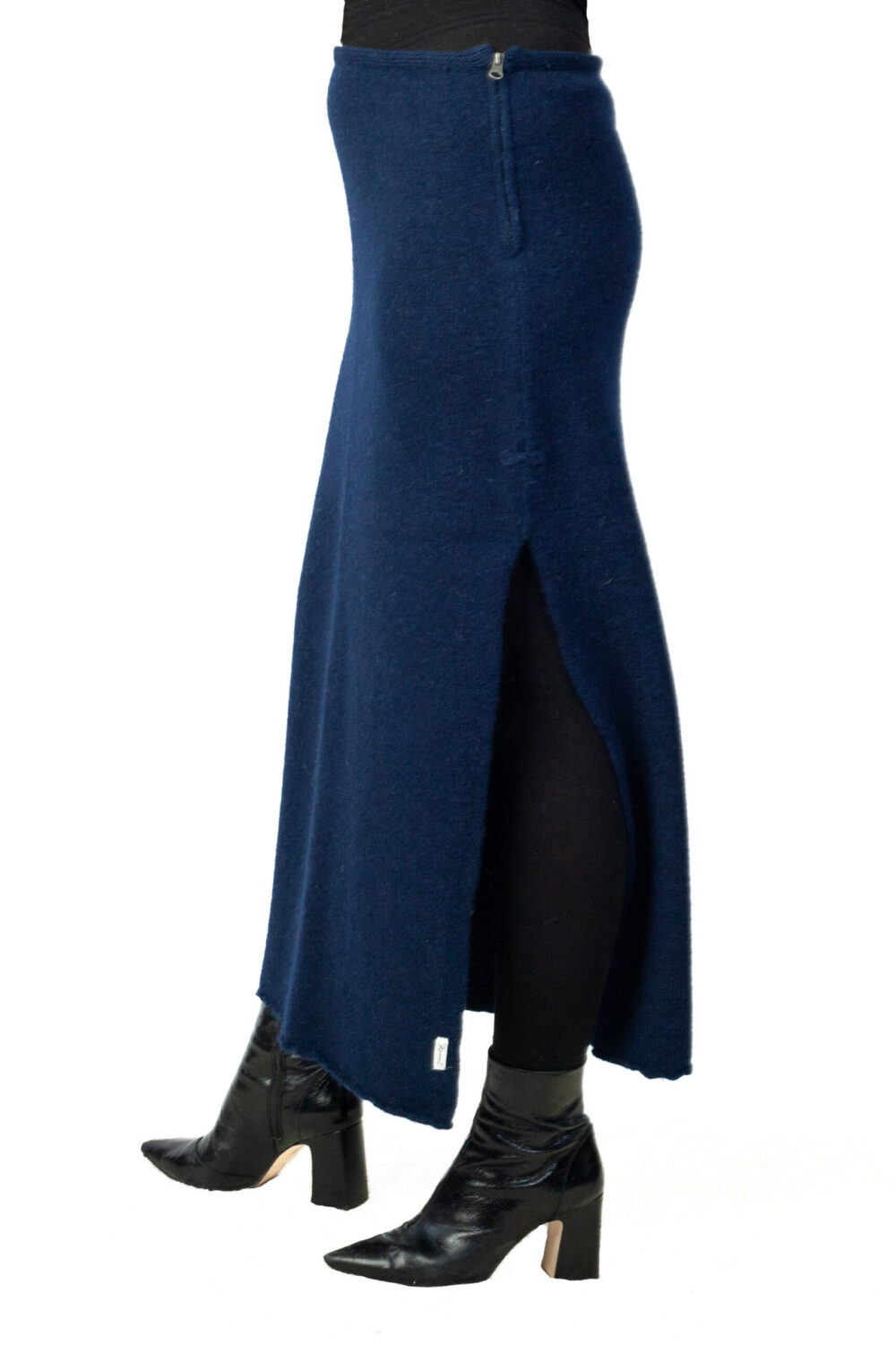 Long wool skirt with a protective symbol and a slit - Image 2