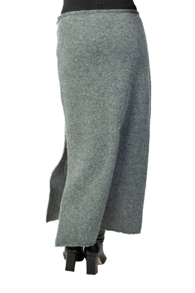 Long Straight Wool Skirt with Protective Symbol – image 2
