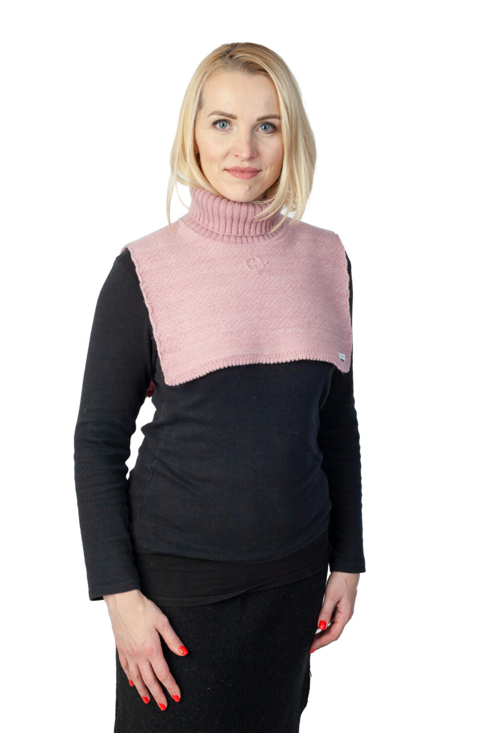 Merino wool neck warmer bib - Image 3