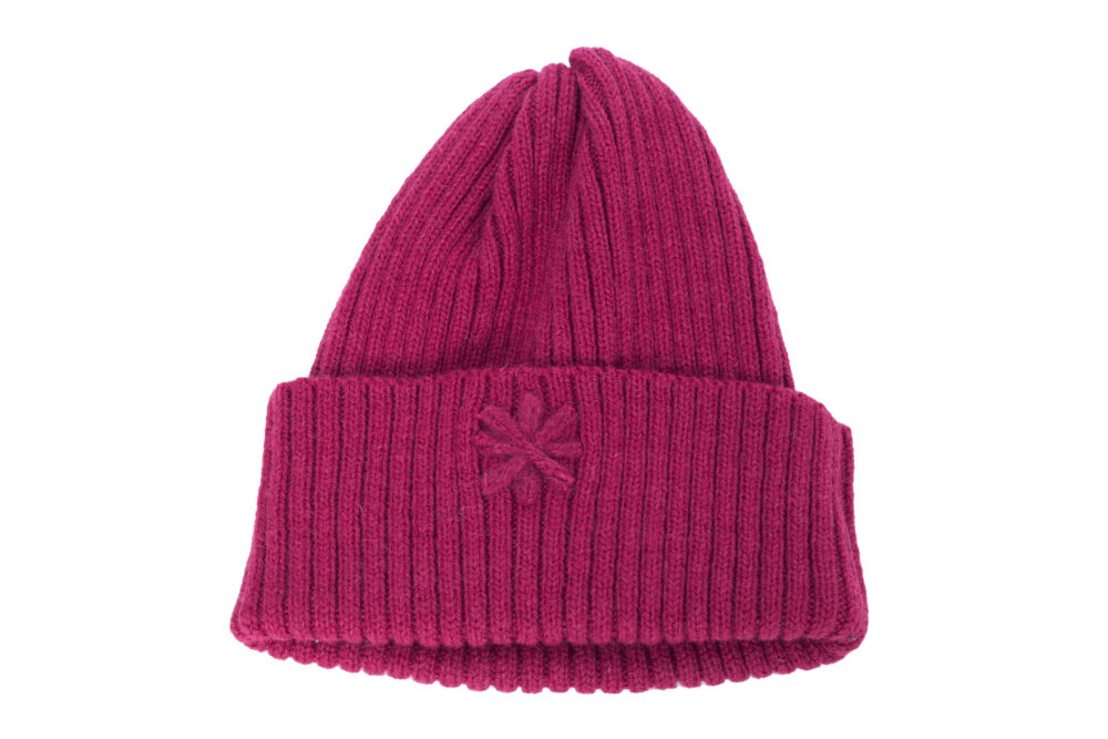 m-147-ll4-wool-hat-ribbed-knit-power-symbol-front-3.jpg Wool hat in ribbed knit with a power symbol - Image 1
