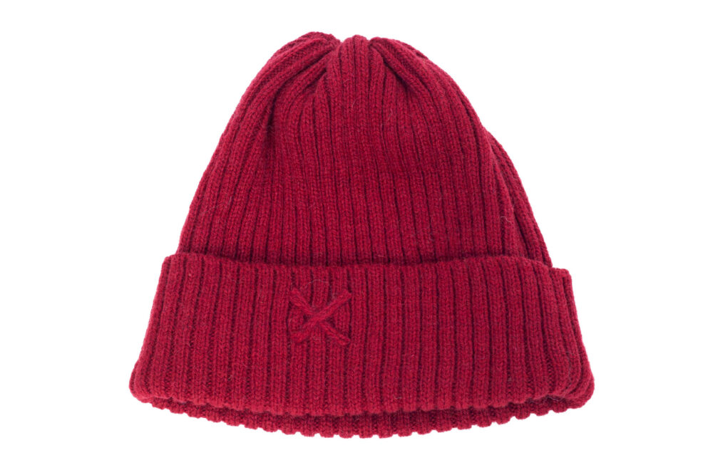 m-147-mm2-wool-hat-ribbed-knit-power-symbol-front-3.jpg Wool hat in ribbed knit with a power symbol - Image 1