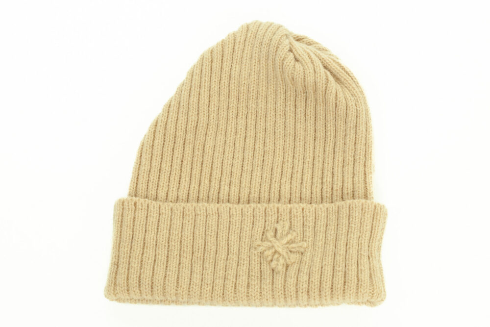 m-147-nn3-wool-hat-ribbed-knit-power-symbol-front-3.jpg Wool hat in ribbed knit with a power symbol - Image 1