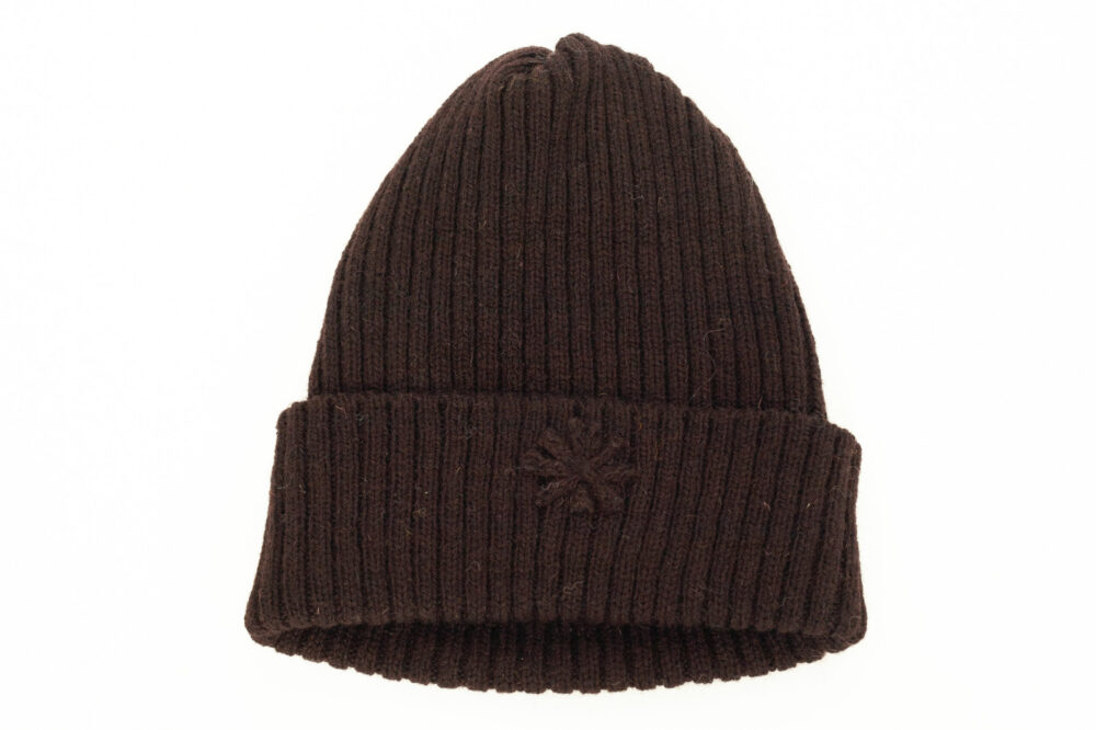 m-147-pp2-wool-hat-ribbed-knit-power-symbol-front-3.jpg Wool hat in ribbed knit with a power symbol - Image 1