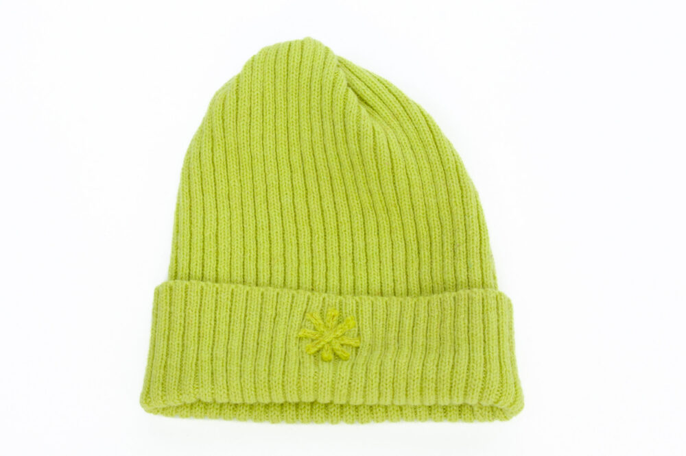 m-147-rr8-wool-hat-ribbed-knit-power-symbol-front-3.jpg Wool hat in ribbed knit with a power symbol - Image 1