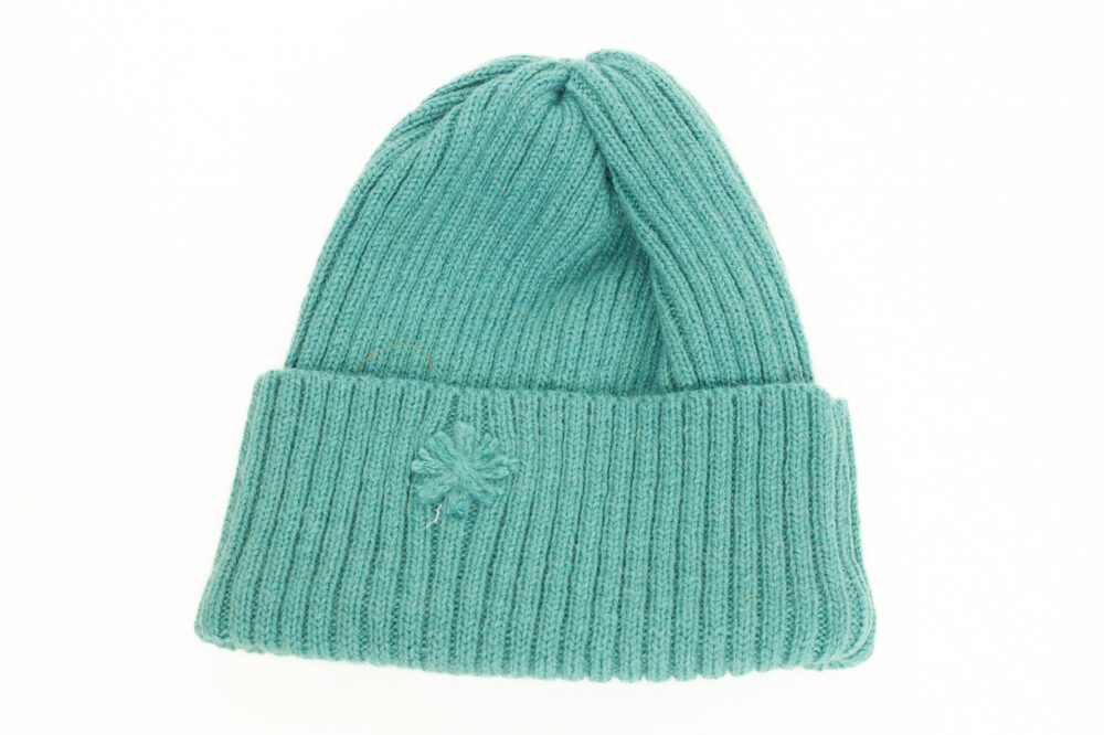 m-147-ss3-wool-hat-ribbed-knit-power-symbol-front-3.jpg Wool hat in ribbed knit with a power symbol - Image 1