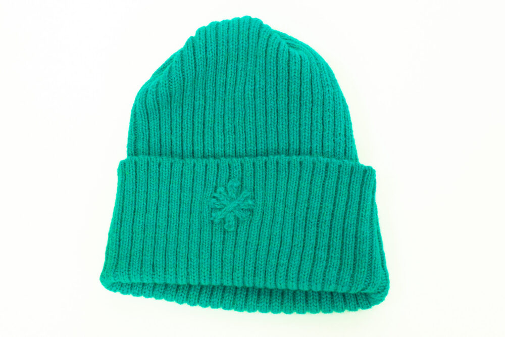m-147-yy1-wool-hat-ribbed-knit-power-symbol-front-3.jpg Wool hat in ribbed knit with a power symbol - Image 1