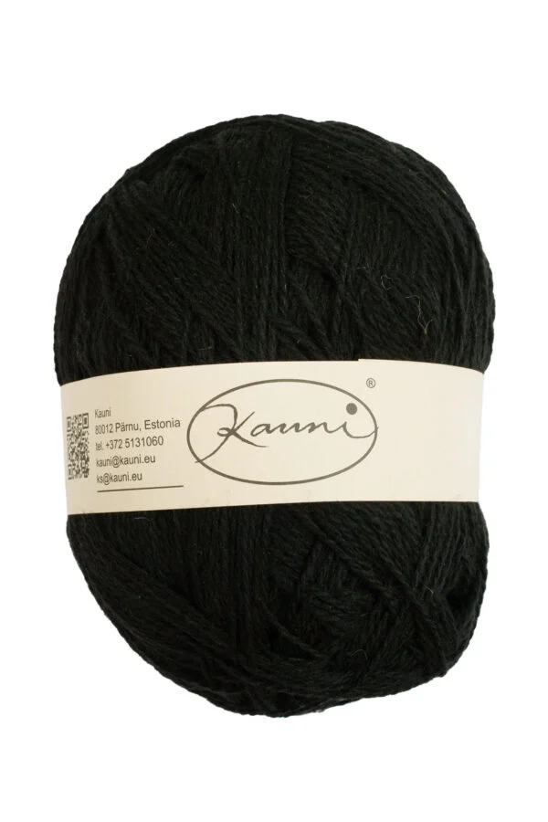 Lambavillane lõng 8/2 – ühevärviline – CC must