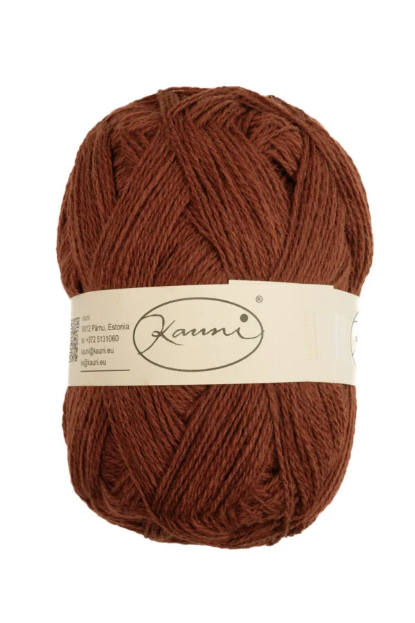 Wool Yarn – Solid Colour – NN5 Mahogany Brown