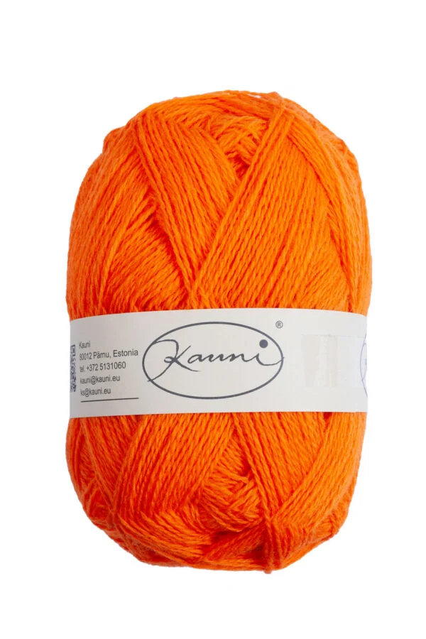 Uldgarn – ensfarvet – QQ1 Mandarinorange