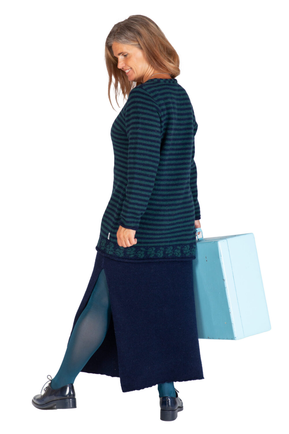 Wool pullover with stripes - Image 3