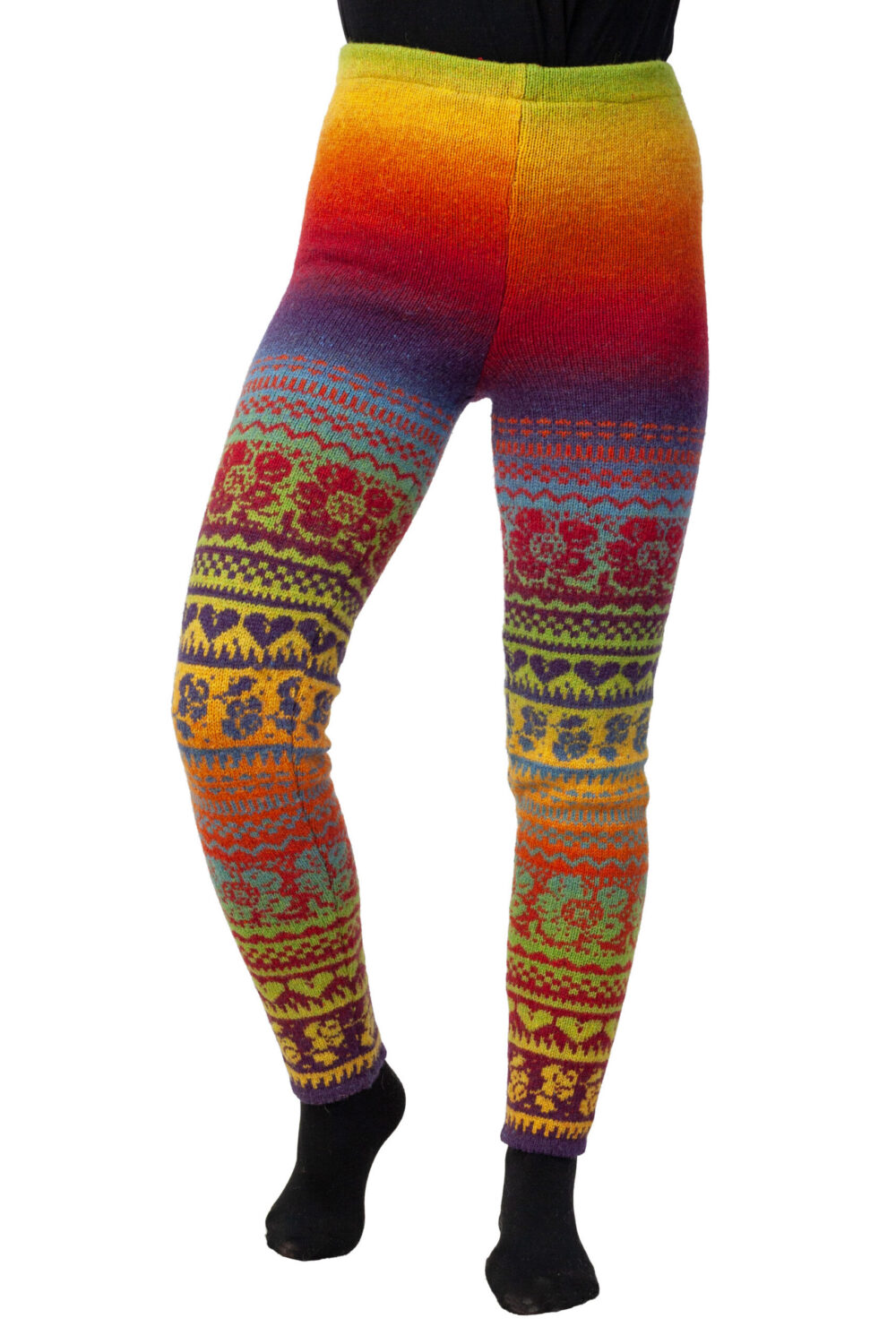 t-538-eq-wool-leggings-patterns-front-2.jpg Wool leggings with patterns - Image 1