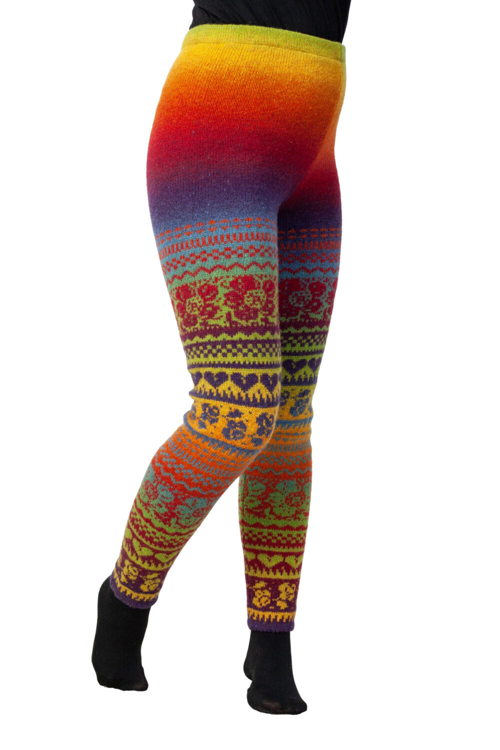 Wool leggings with patterns - Image 3
