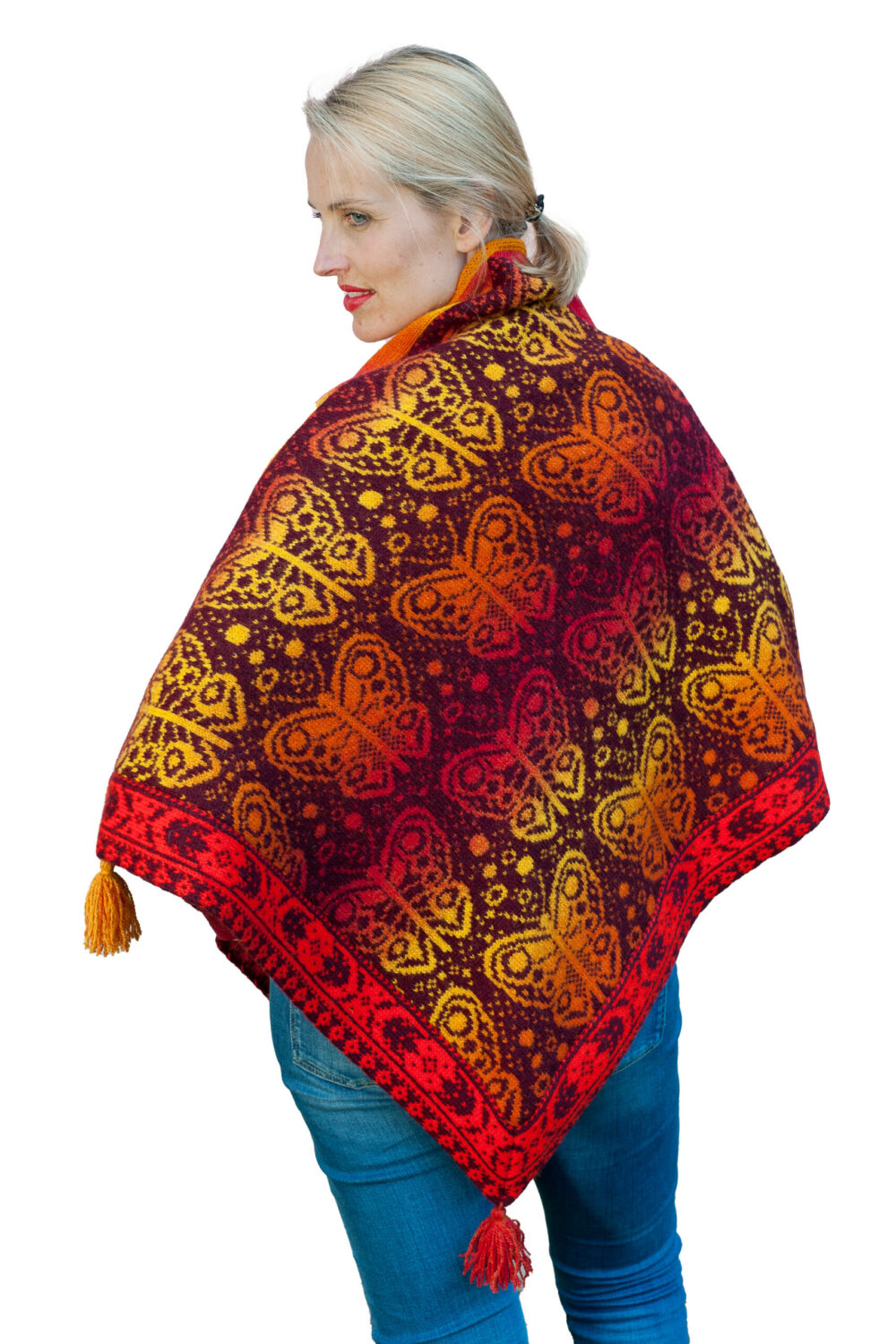 Wool shawl with butterflies - Image 2