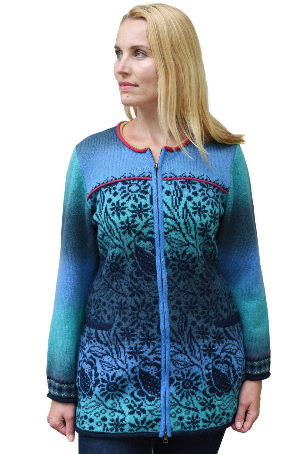 t-602-ez-wool-cardigan-floral-patterns-pockets-front-2.jpg Wool cardigan with floral patterns and pockets - Image 1