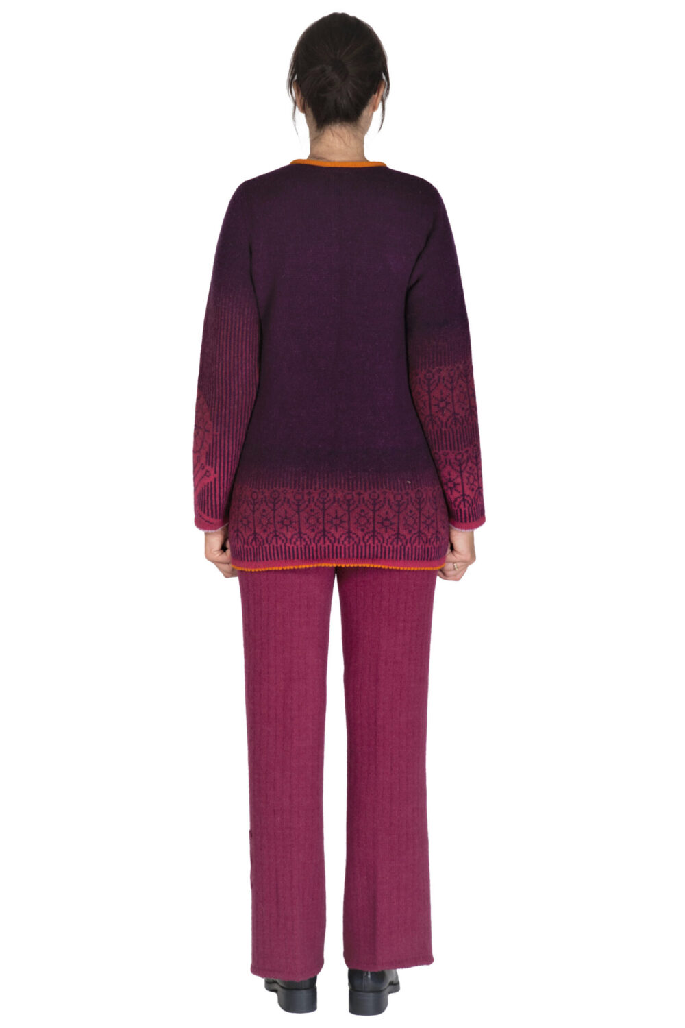 Wool cardigan with a Tree of Life pattern and a zipper - Image 4