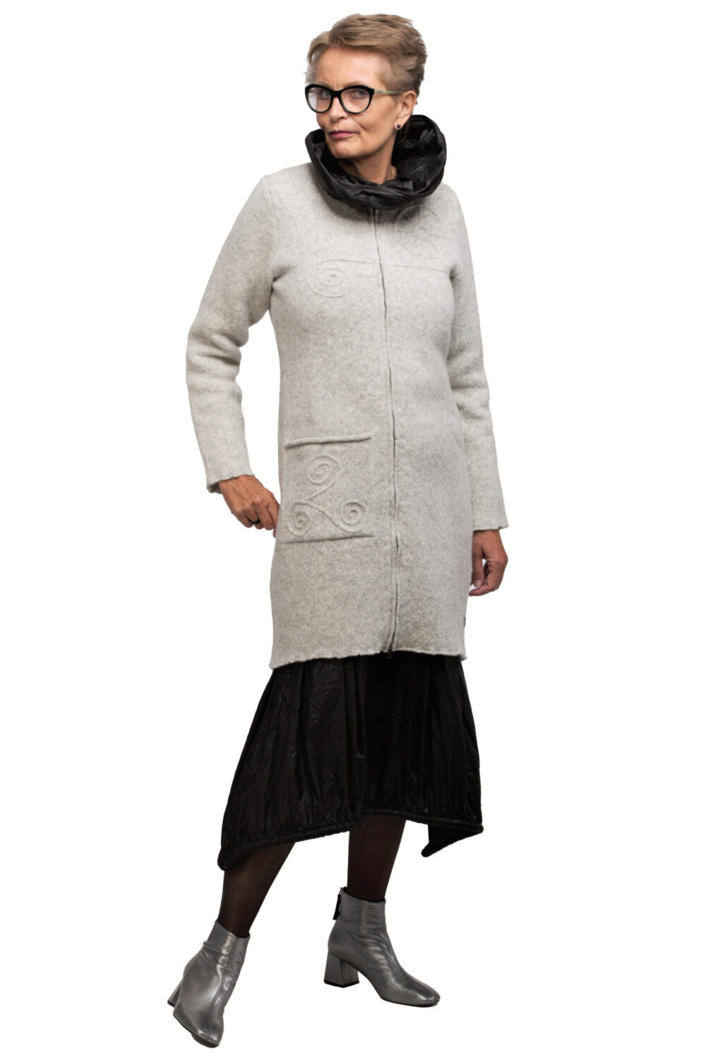 t-617-hh1-long-wool-cardigan-power-symbols-pocket-front-2.jpg Long wool cardigan with power symbols and a pocket - Image 1